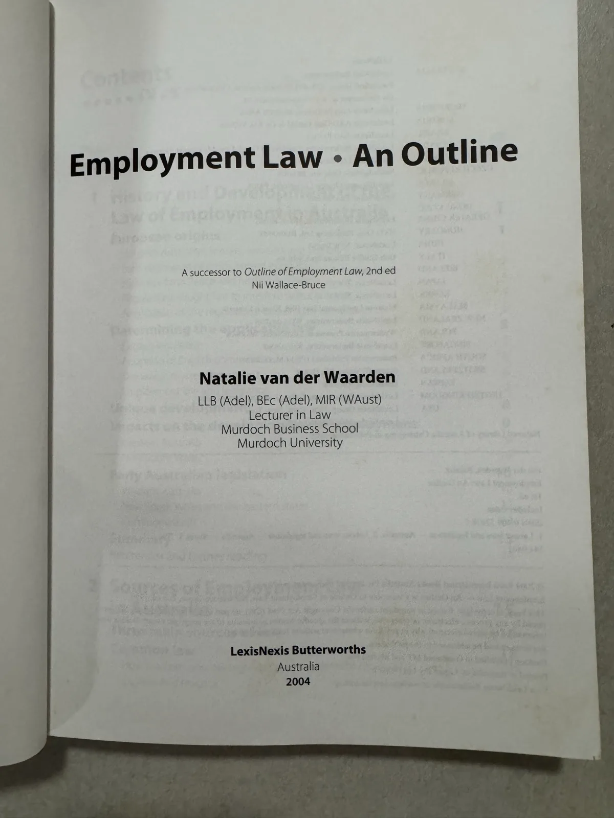 Employment Law: An Outline by Natalie van der Waarden — photo 5