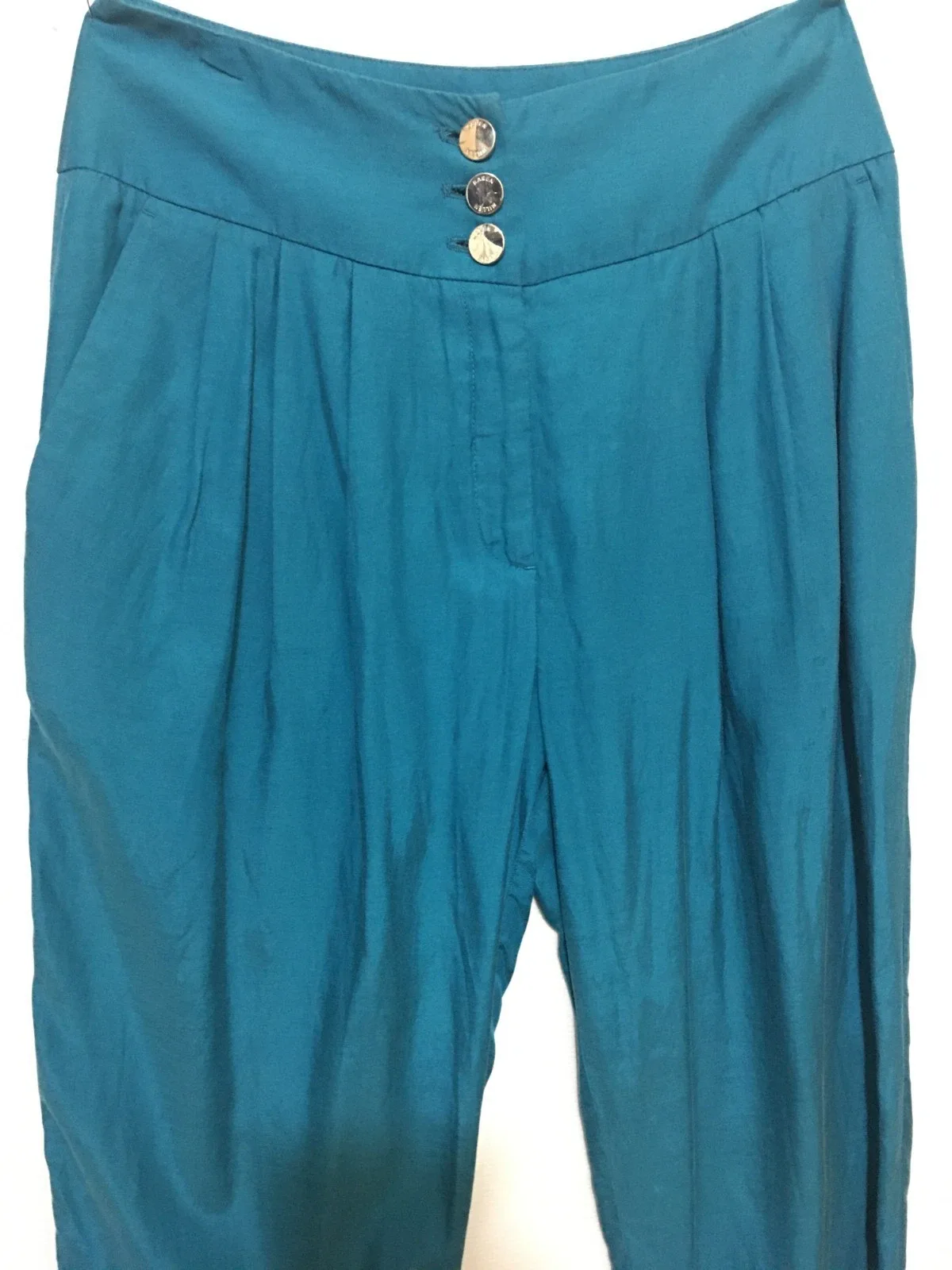 Karen Millen slate blue pleat pants sz.8 — photo 2