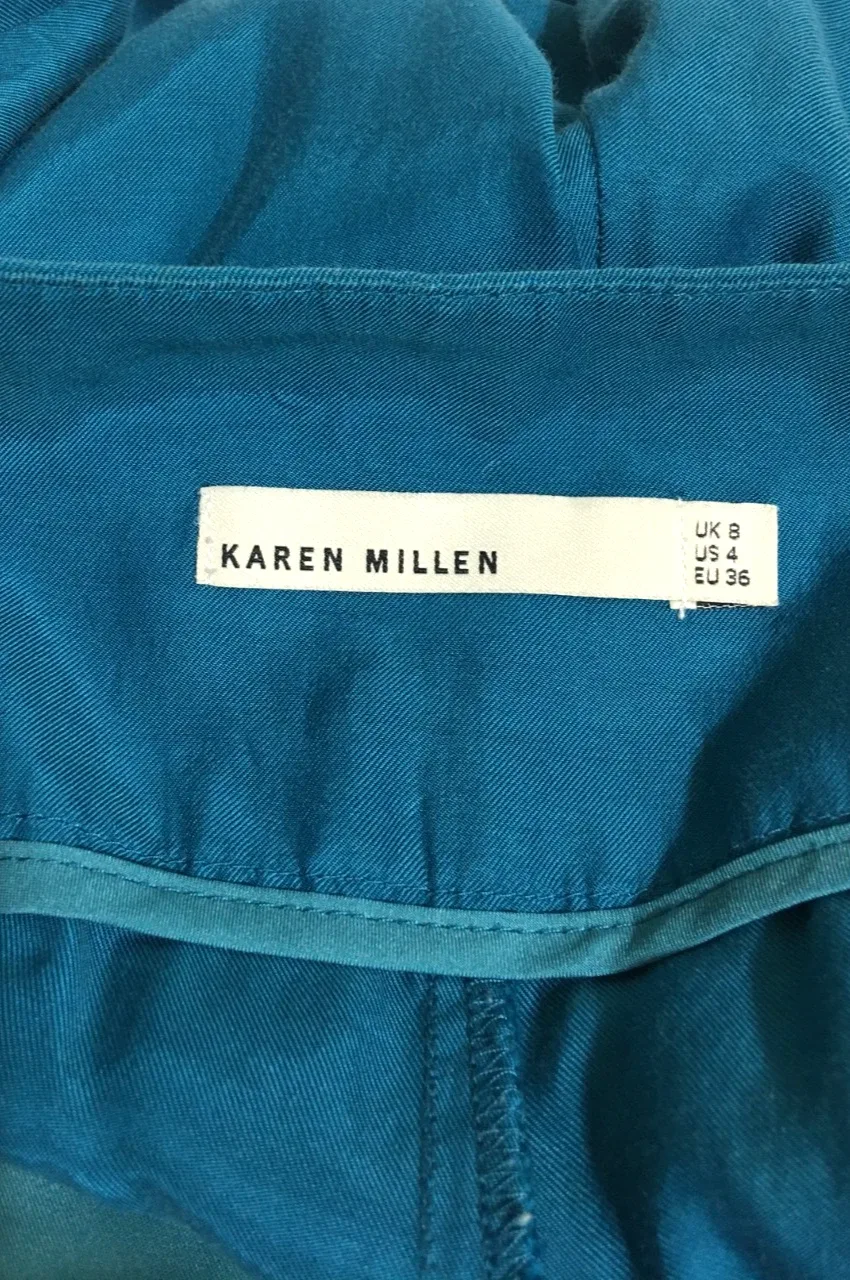 Karen Millen slate blue pleat pants sz.8 — photo 5