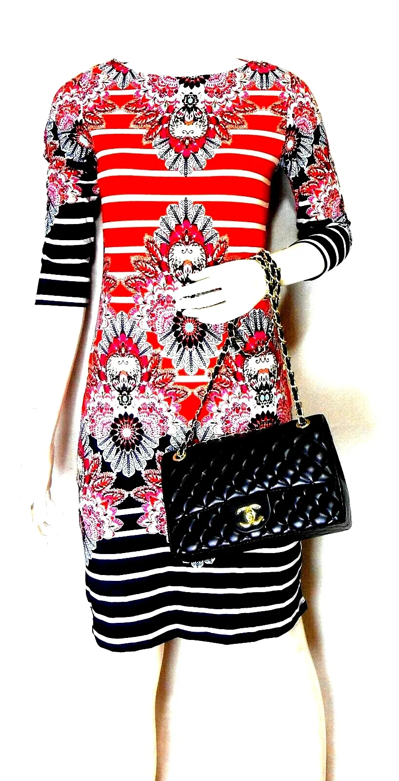 Capture jersey slip on dress, vibrant floral, sz. 8, for all seasons — photo 3