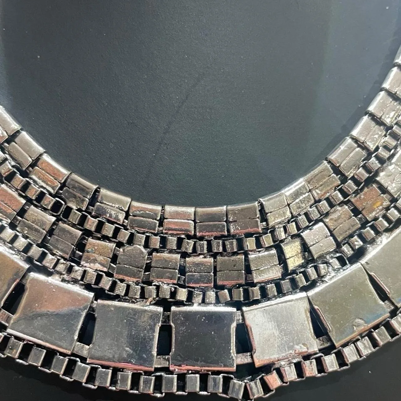 Y2K 2010 silver toned chunky necklace – photo 3