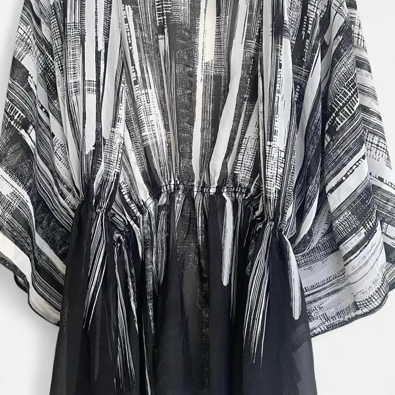 Y2K Black & white kaftan top size L – photo 4