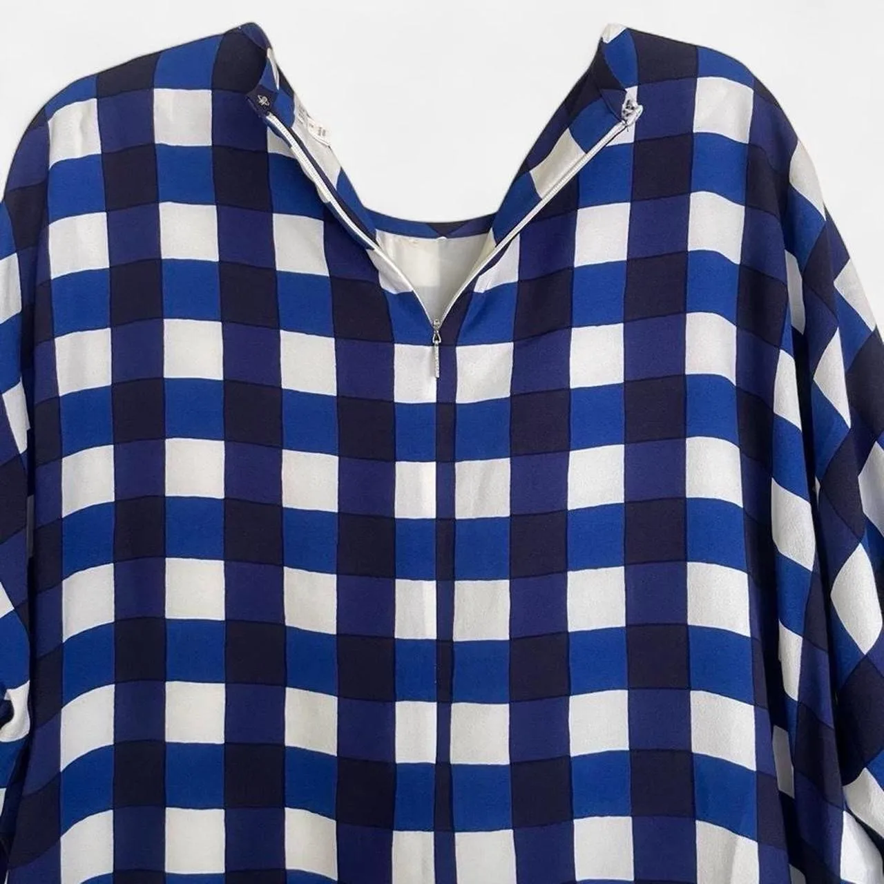 Trenery blue and white checkered shift dress – photo 4