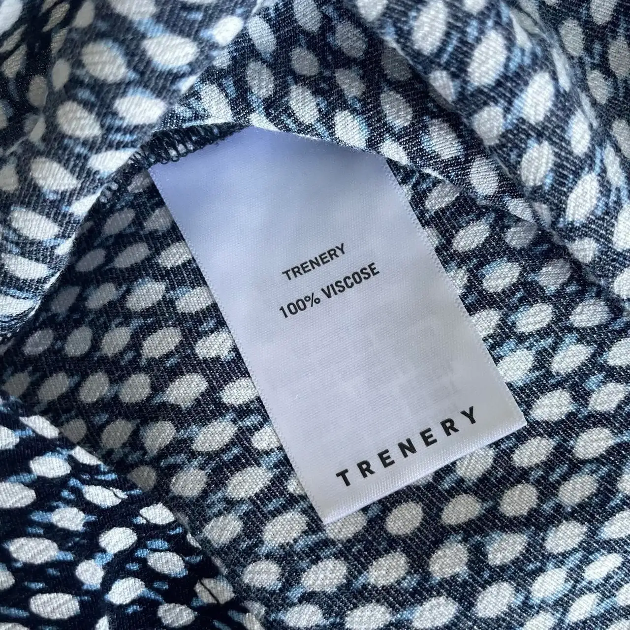 Trenery Navy & Sage Green  contrast geometric shift dress – photo 6