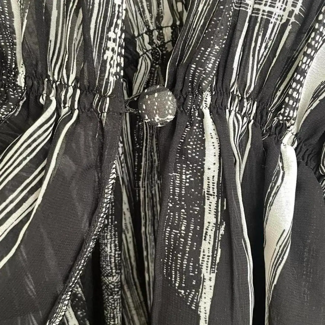 Y2K Black & white kaftan top size L – photo 3