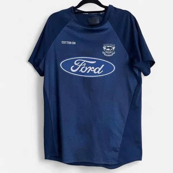 Cotton On Geelong Cats navy blue t-shirt with white Ford logo