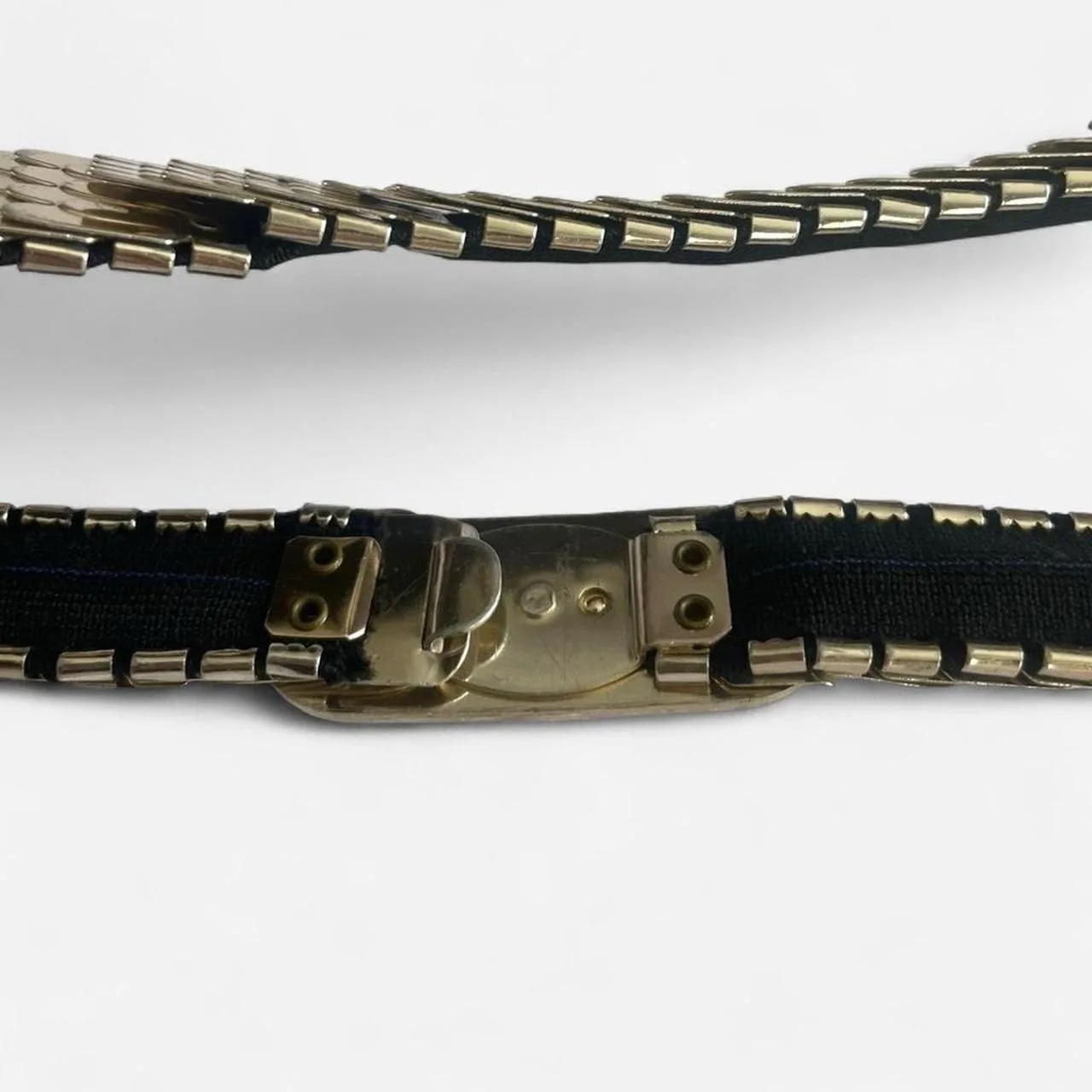 Vintage Gold tone snake chain elastic belt – photo 4