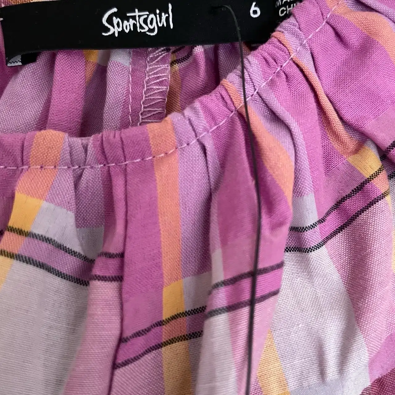 Sportsgirl Purple and Pink plaid mini dress size 6 – photo 5
