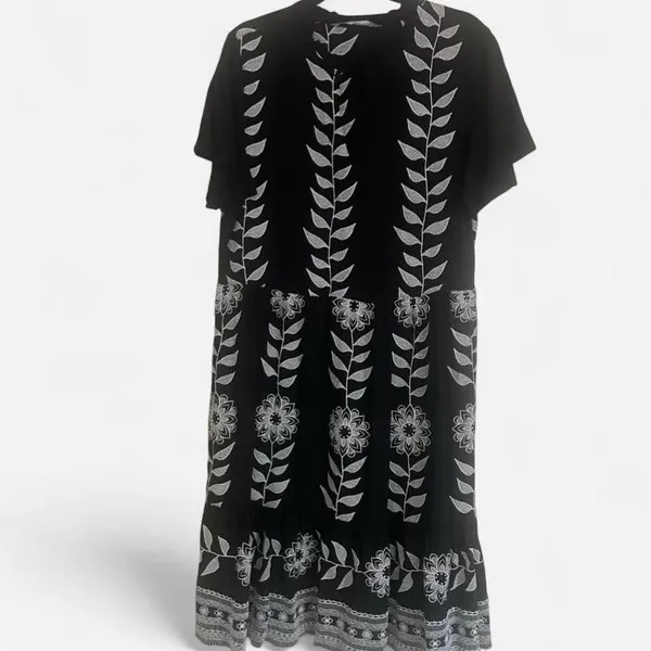 Katies black and white midi dress size 16