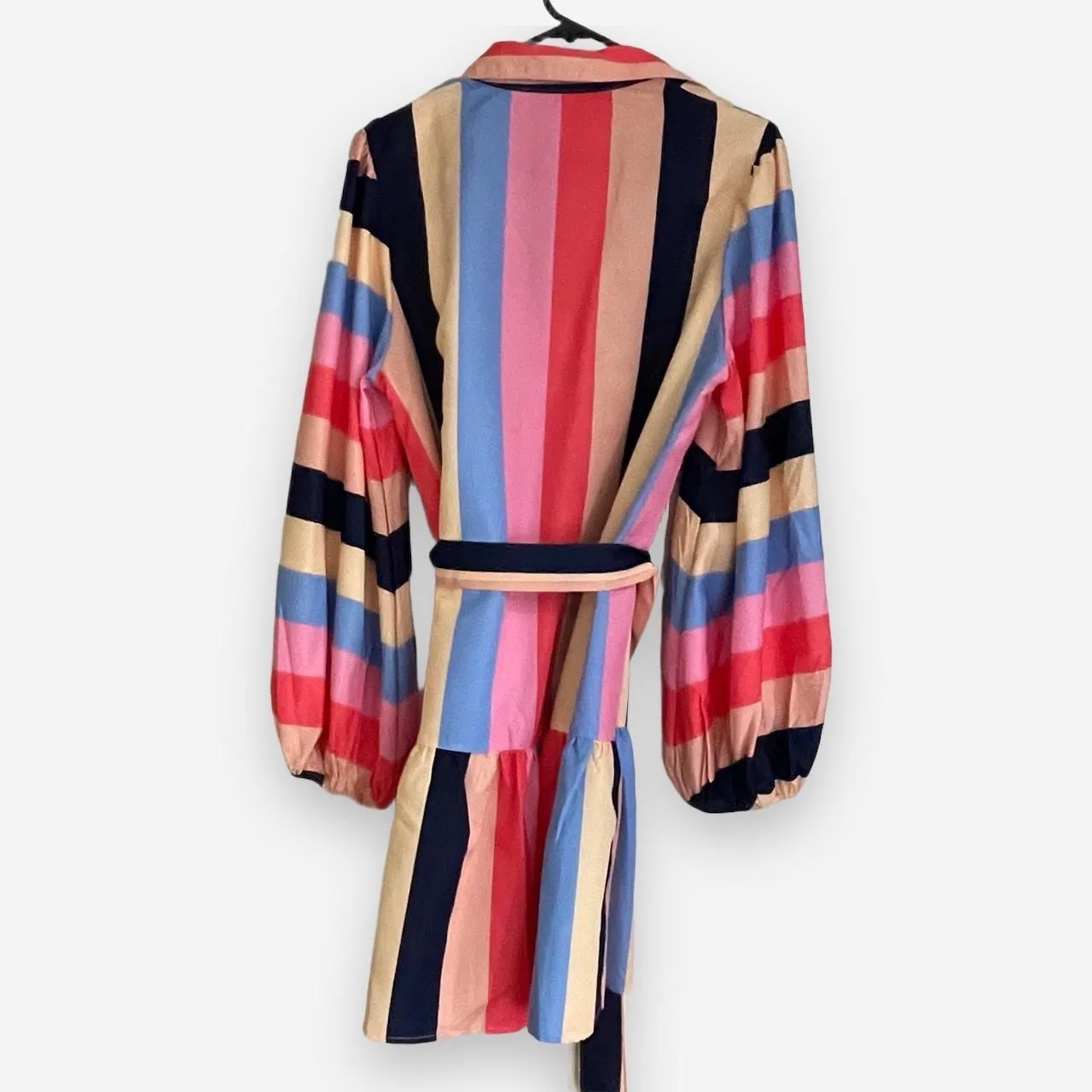 YH & Co multi-colored vertical striped shirt dress size 12 – photo 2
