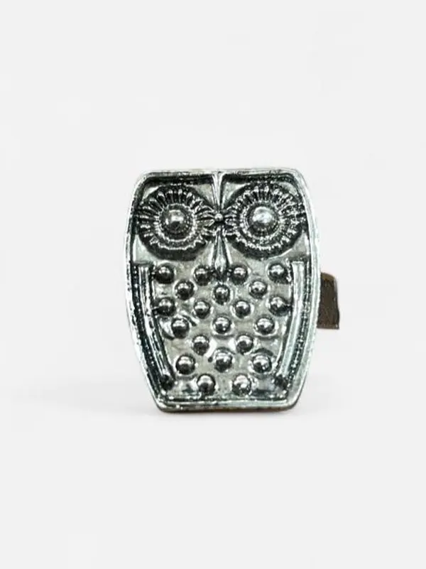 Vintage Style Textured Owl Ring