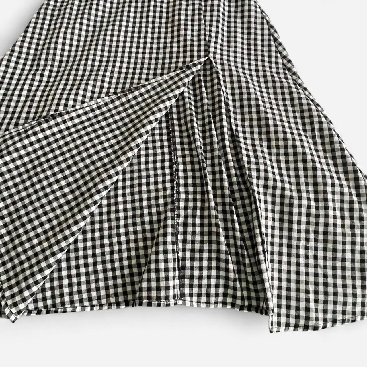 Dazie Vintage-Inspired Black  & White Gingham Milkmaid  Midi Dress – photo 8