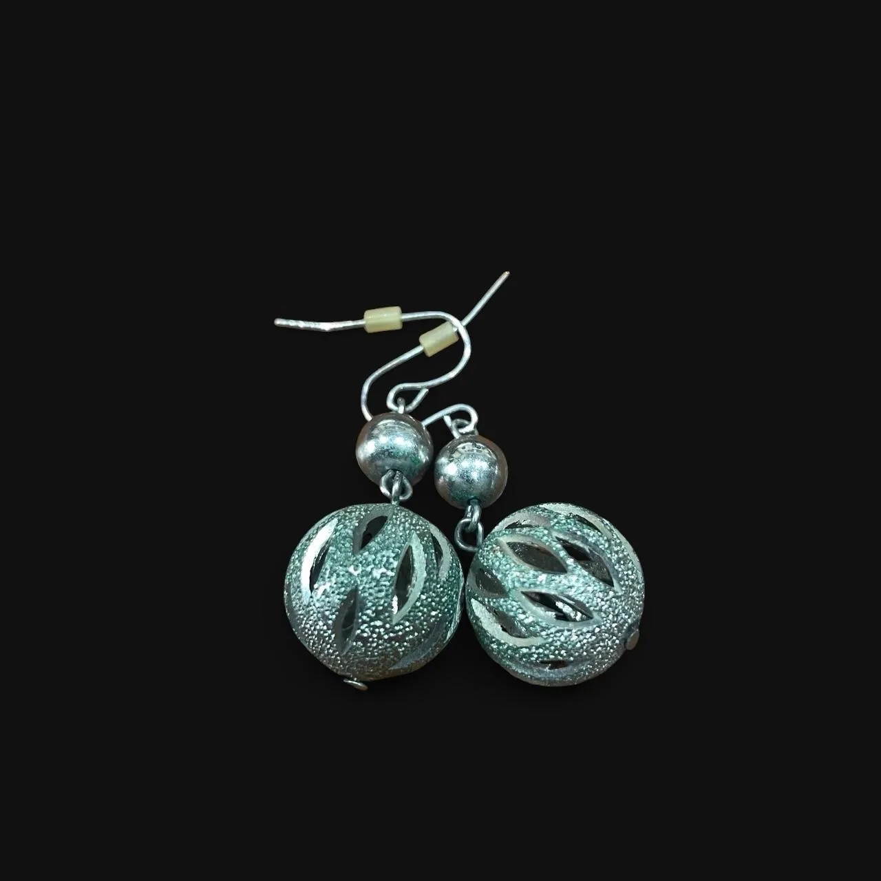 Women’s Mixed Lot Silver-Tone Metal Earrings 6pc Hoops & Dangle – photo 3