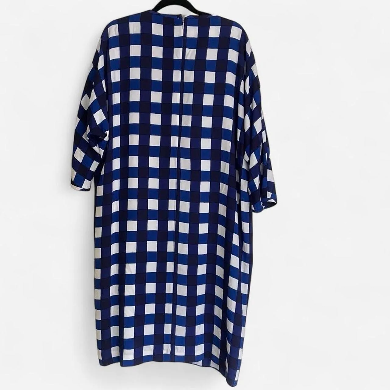 Trenery blue and white checkered shift dress – photo 2