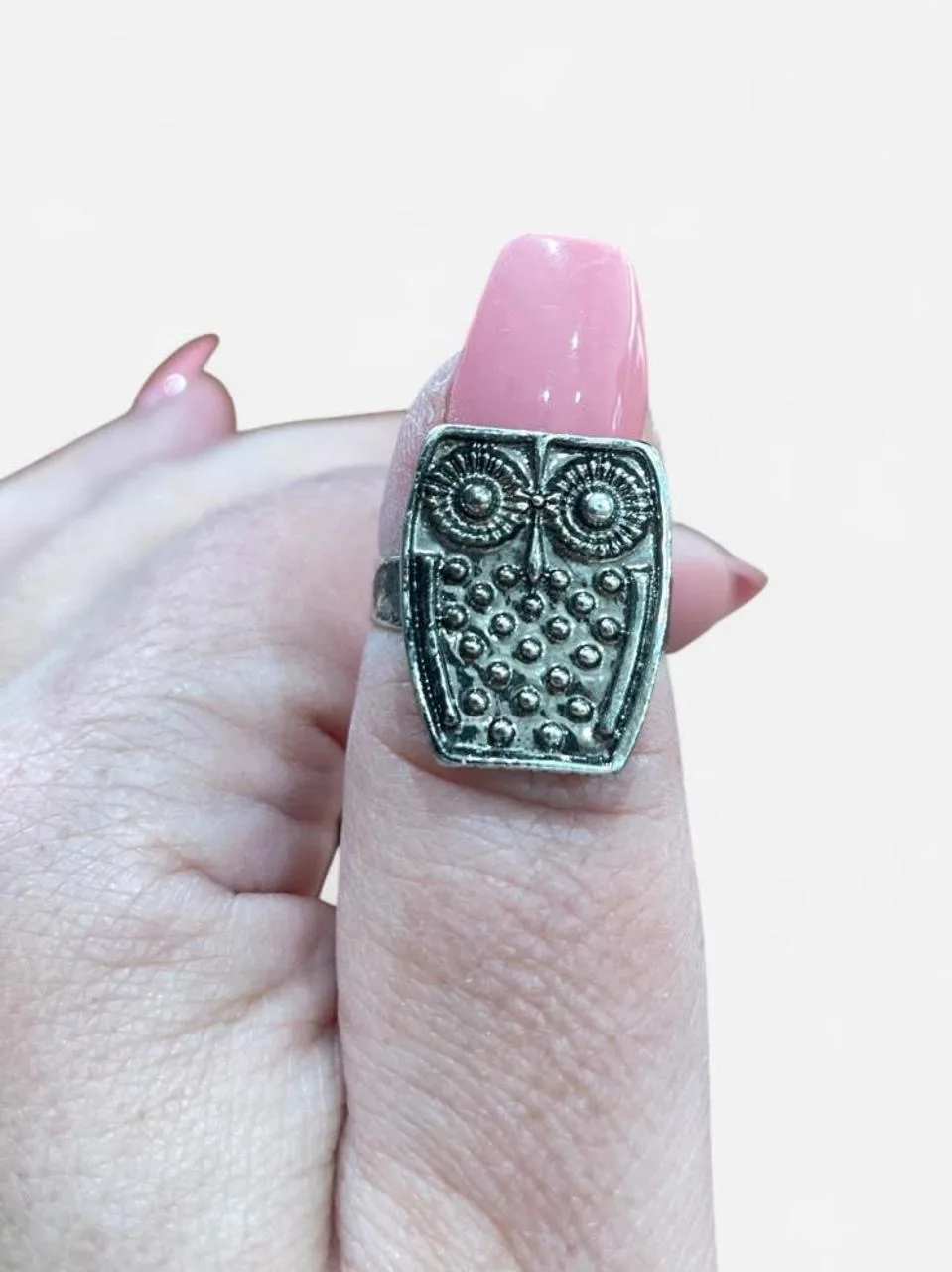 Vintage Style Textured Owl Ring – photo 4