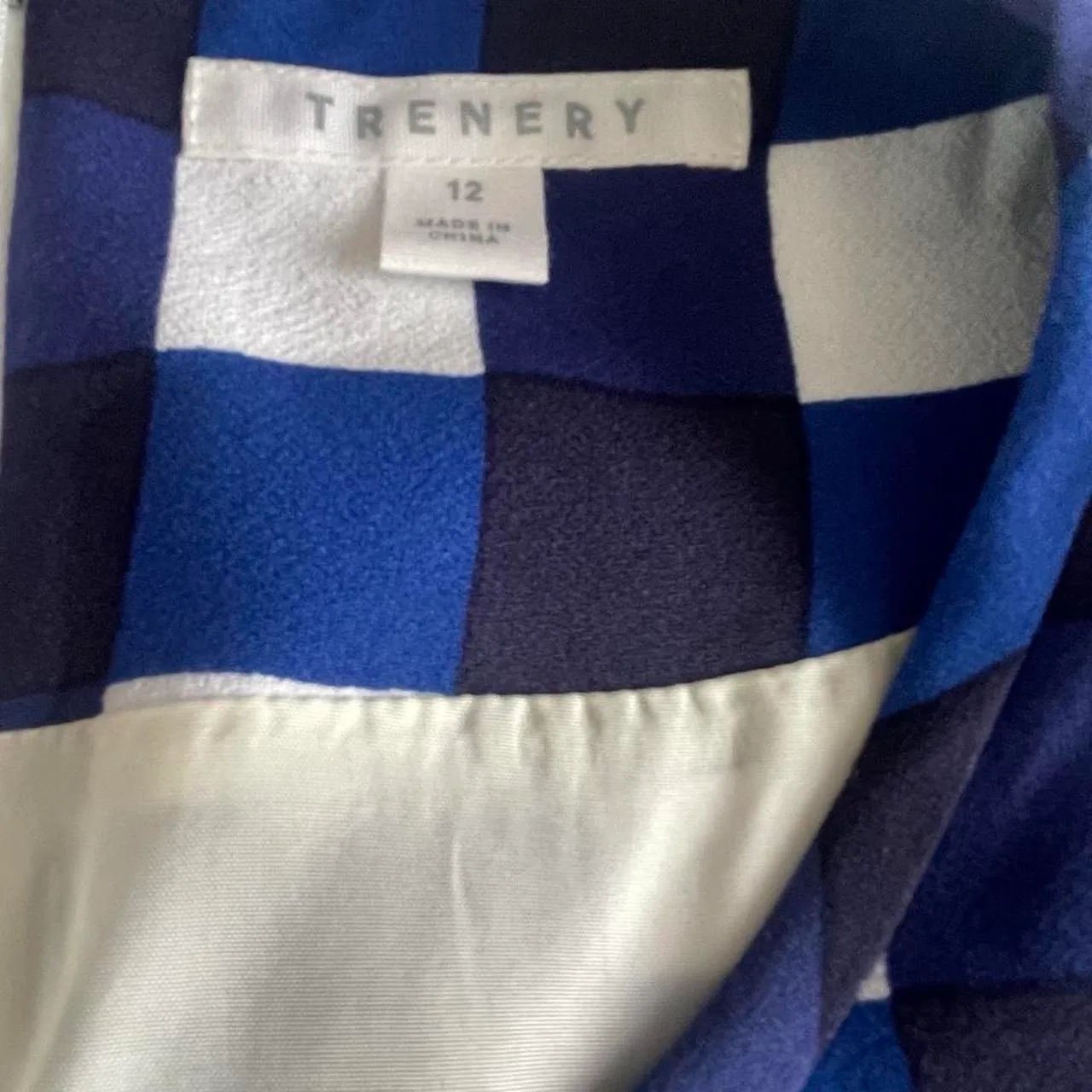 Trenery blue and white checkered shift dress – photo 5