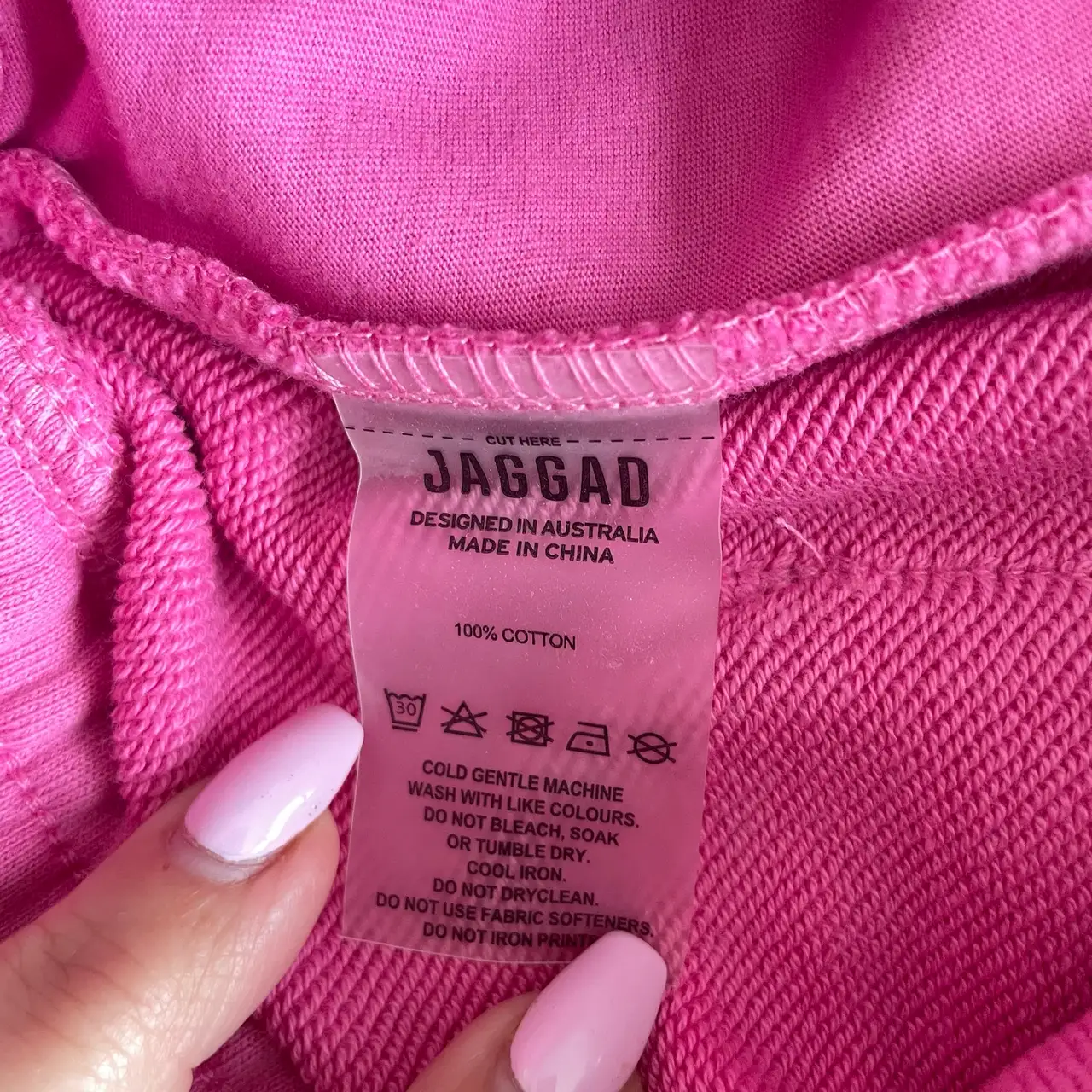 Jaggad Westwood Fleece Bright Pink with White Stripe Details Shorts size XS – photo 5