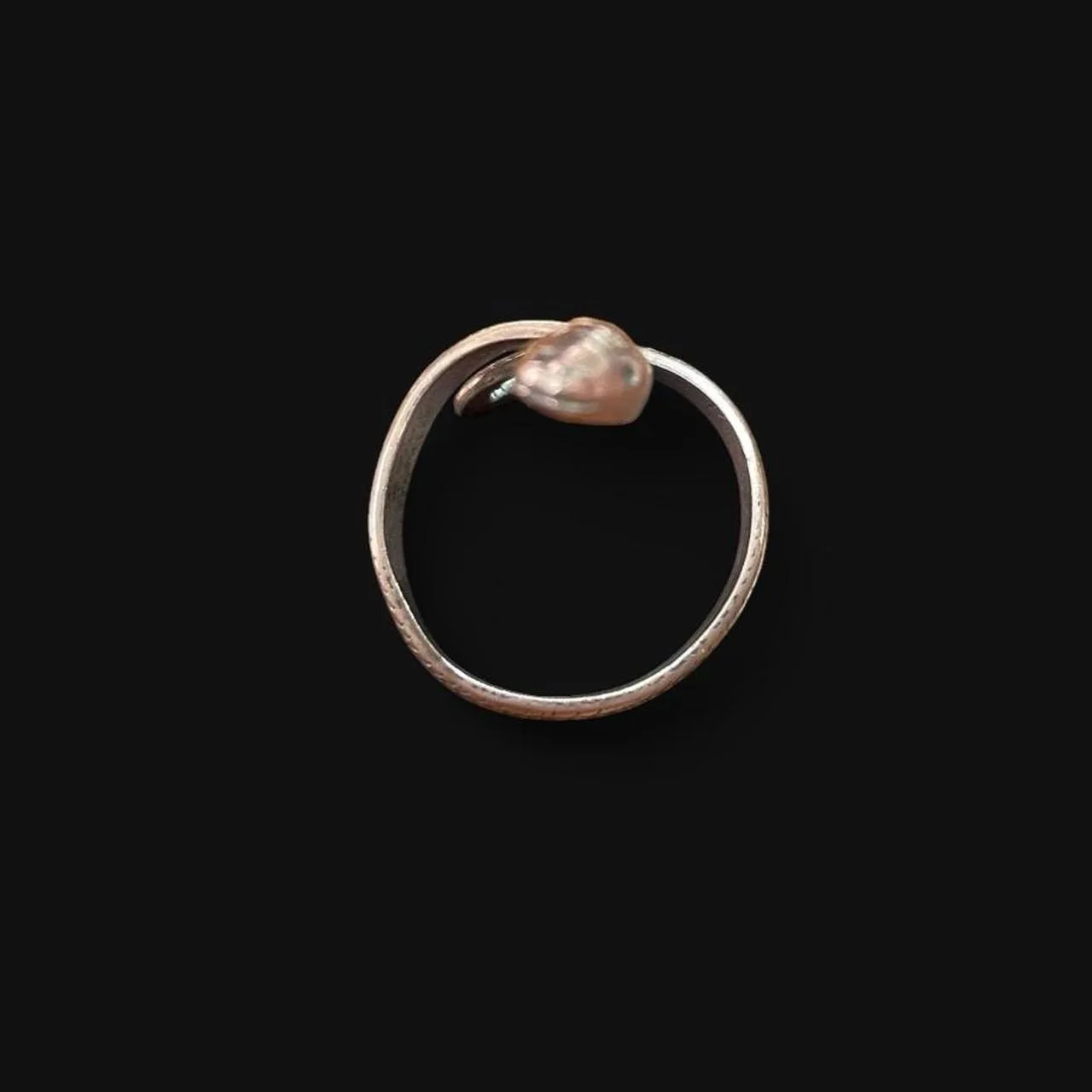 Y2K Copper Snake Ring with textured scales – photo 2