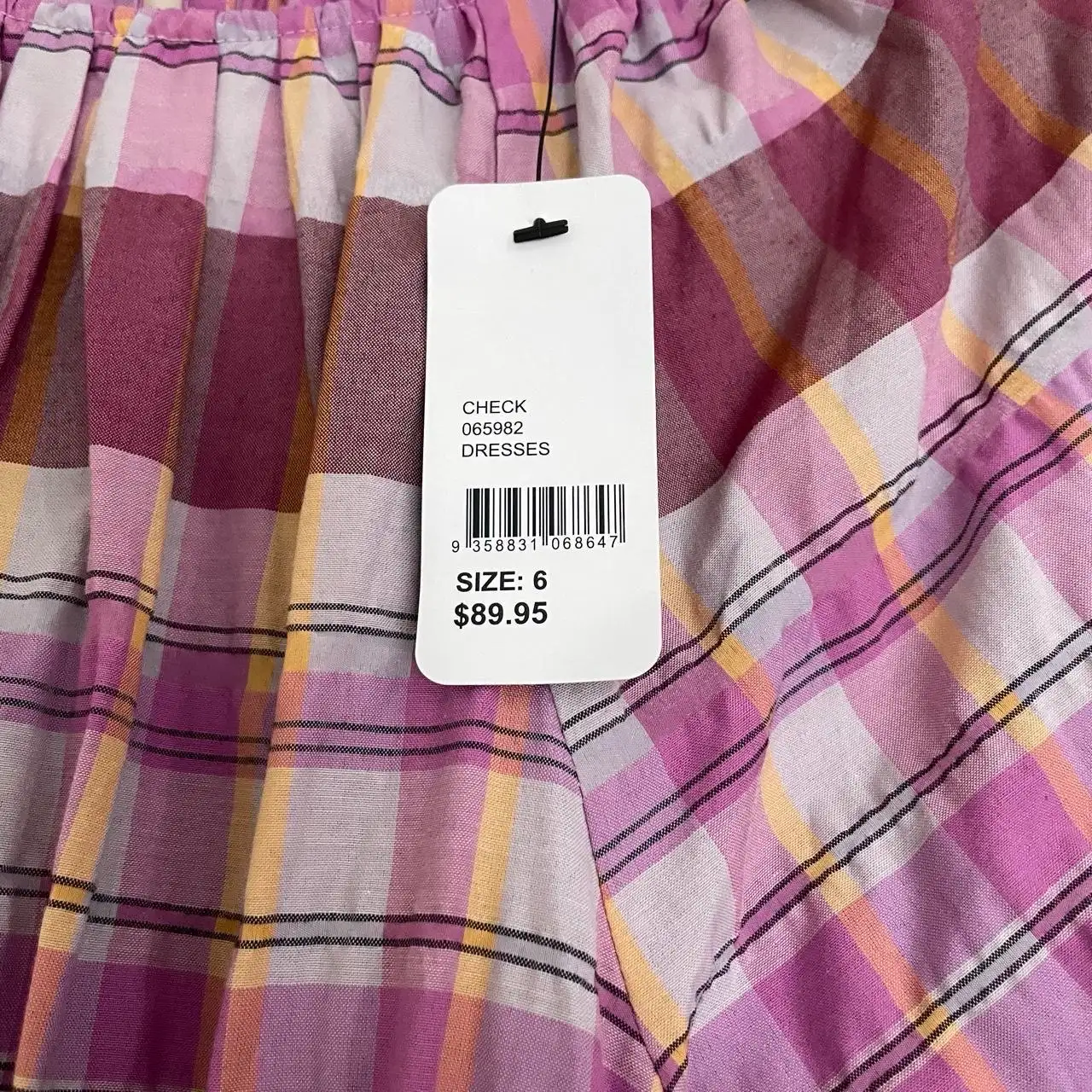 Sportsgirl Purple and Pink plaid mini dress size 6 – photo 4