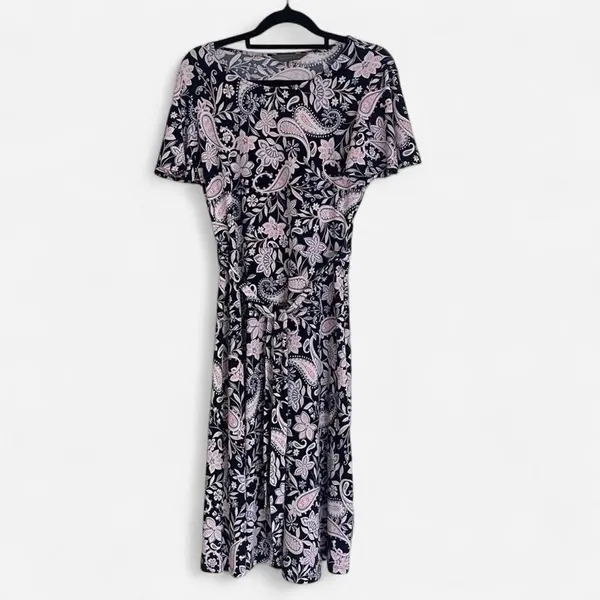 Jacqui E paisley dress size XS