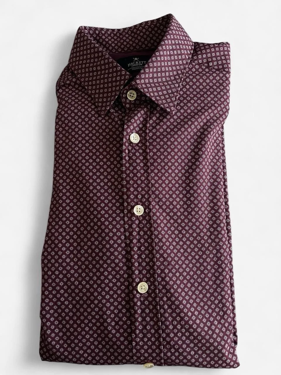 Hackett London burgundy slim fit shirt - 100% cotton – photo 3