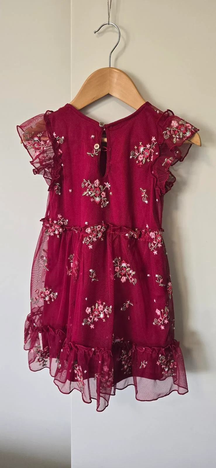 Burgundy girls dress size 3 – photo 2