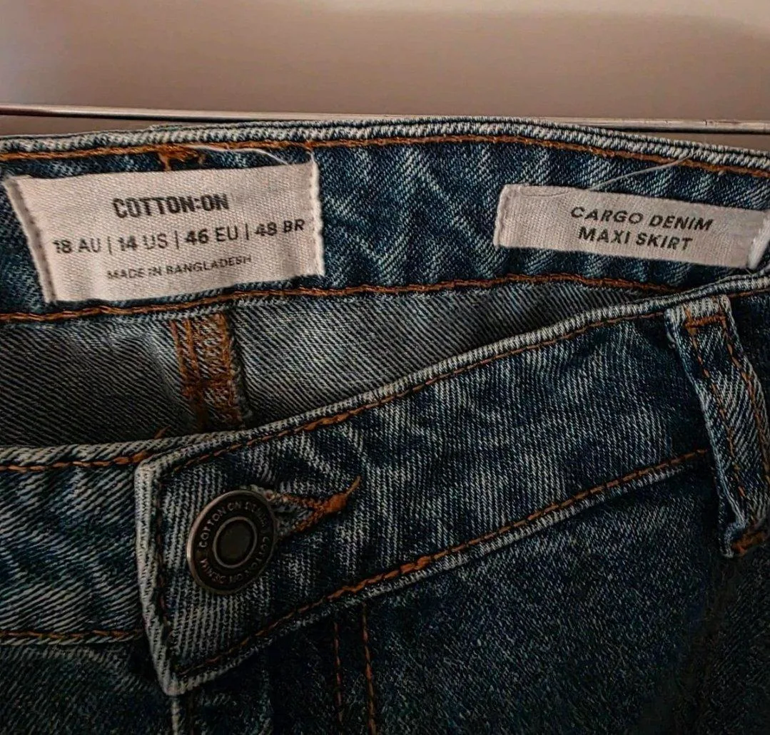 Denim Maxi Skirt — photo 2