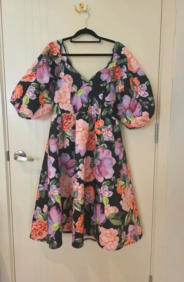Floral print cocktail dress