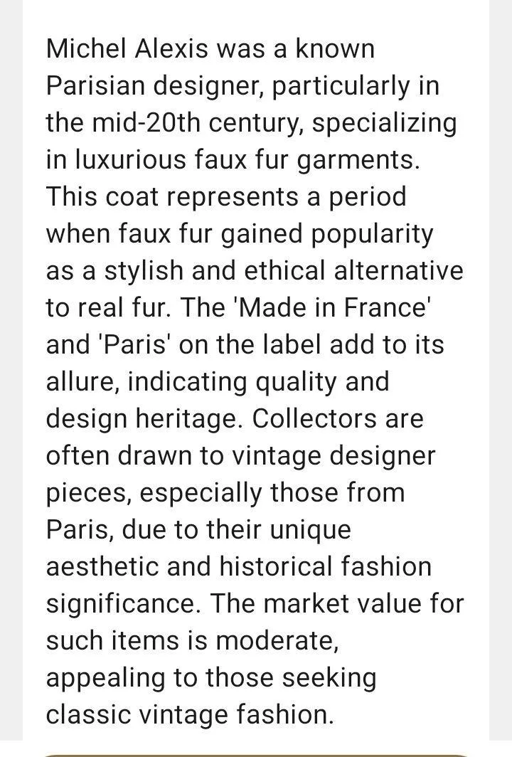 Michel Alexis faux fur coat — photo 9
