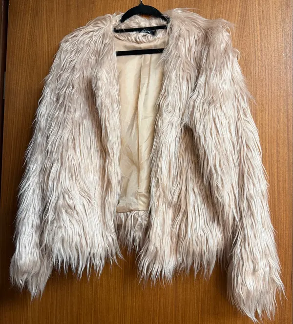 Boohoo Shaggy Faux Fur Jacket Size 10