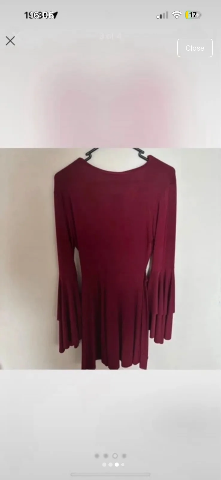 Burgundy skater dress – photo 3