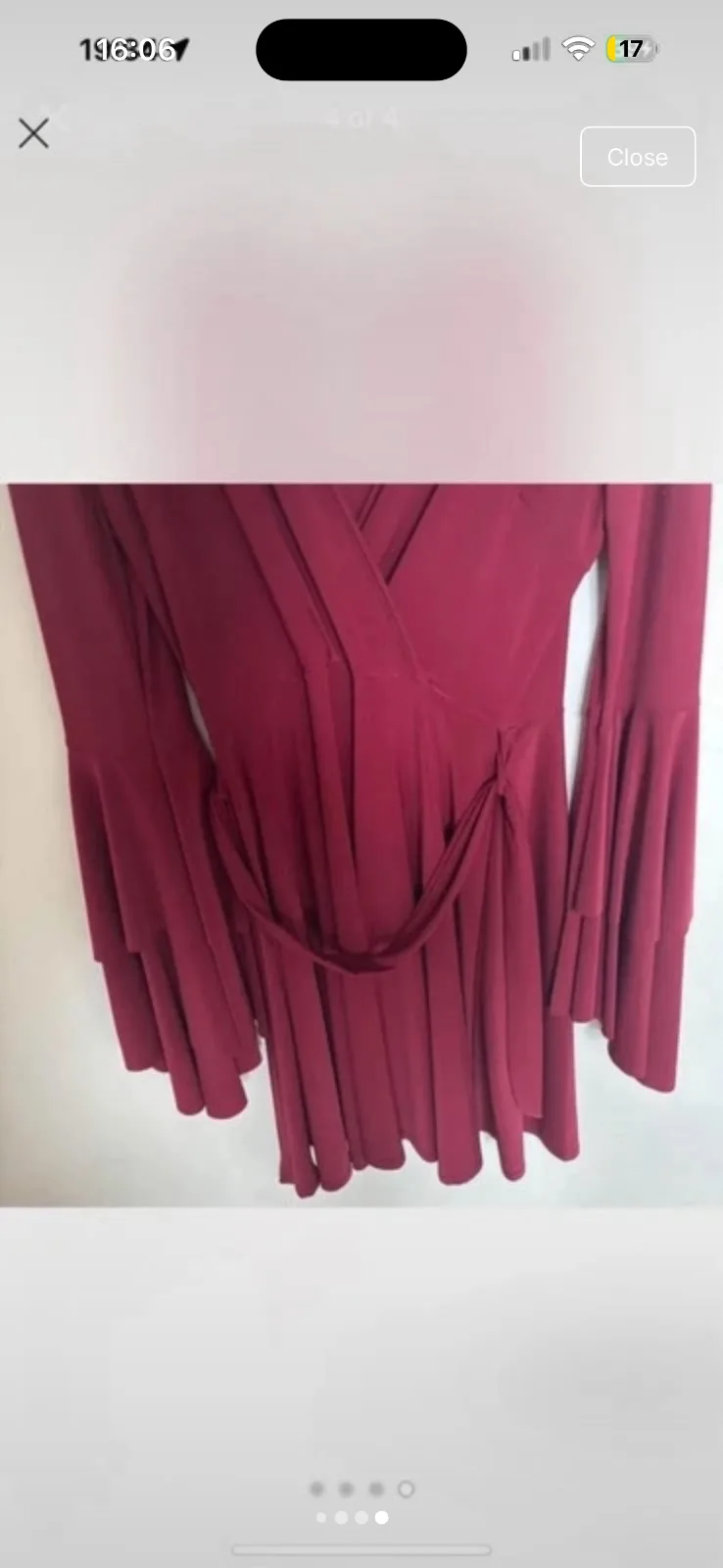 Burgundy skater dress – photo 4