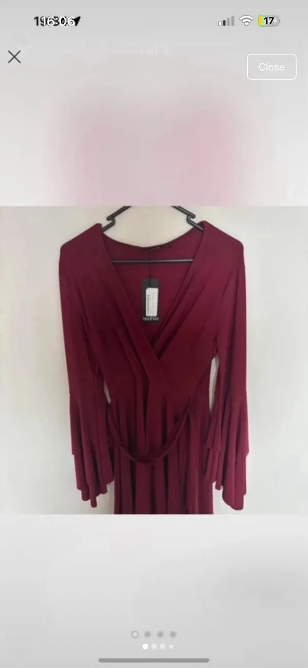 Burgundy skater dress