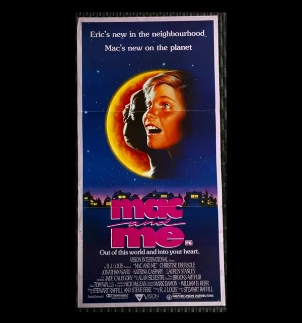 Mac And Me 1988 Original Australian Daybill Poster Cult Sci-Fi Movie E
