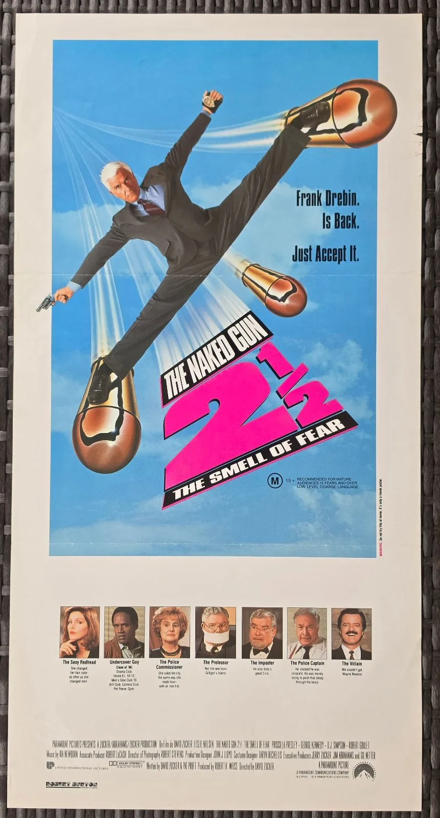 The Naked Gun 2½ 1991 The Smell of Fear Original Australian Daybill Poster — photo 2