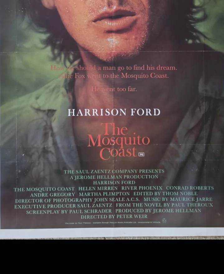 1986 The Mosquito Coast Original Australian One Sheet 27x40 Harrison Ford Poster – photo 3