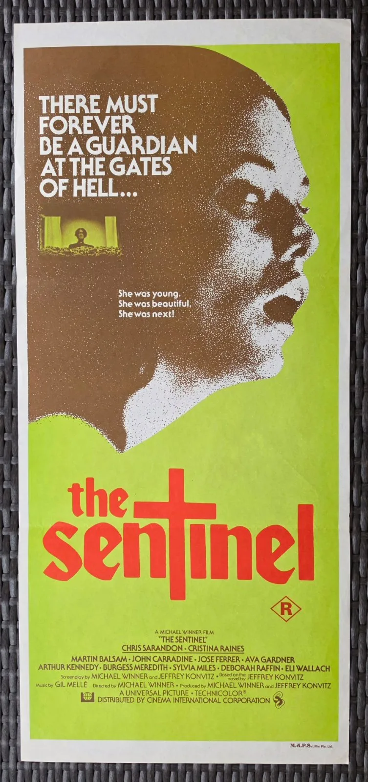 The Sentinel 1977 Original Australian Daybill Horror Movie Poster — photo 2
