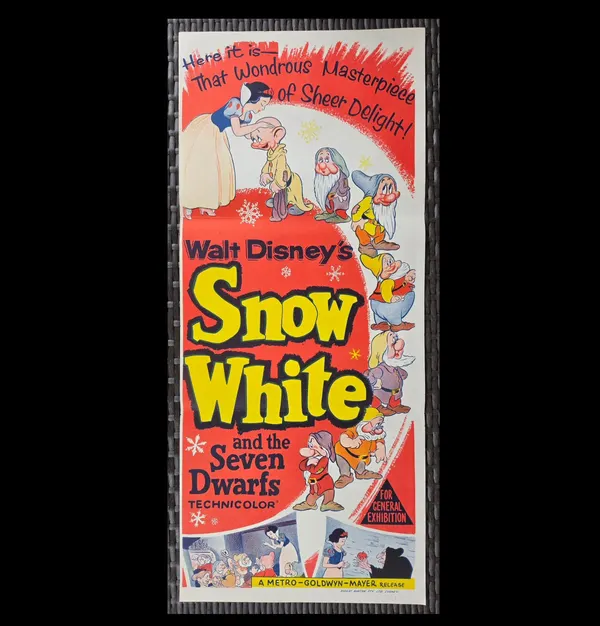 Snow White Seven Dwarfs 1960s Original Australian Daybill Disney Movie Poster