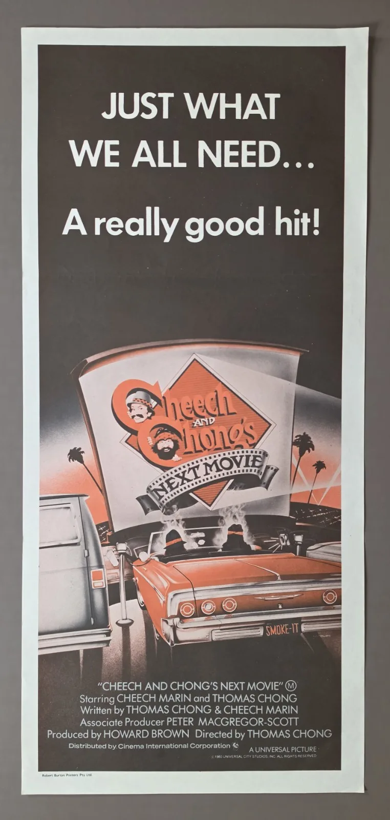 Cheech & Chong's Next Movie 1980 Australian Daybill Poster Original B – photo 2