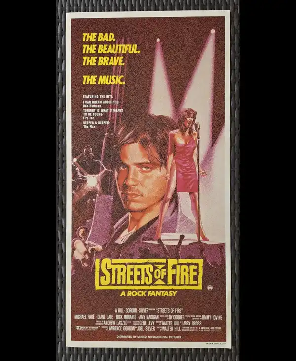 Streets of Fire 1984 Original Australian Daybill Movie Poster Diane Lane