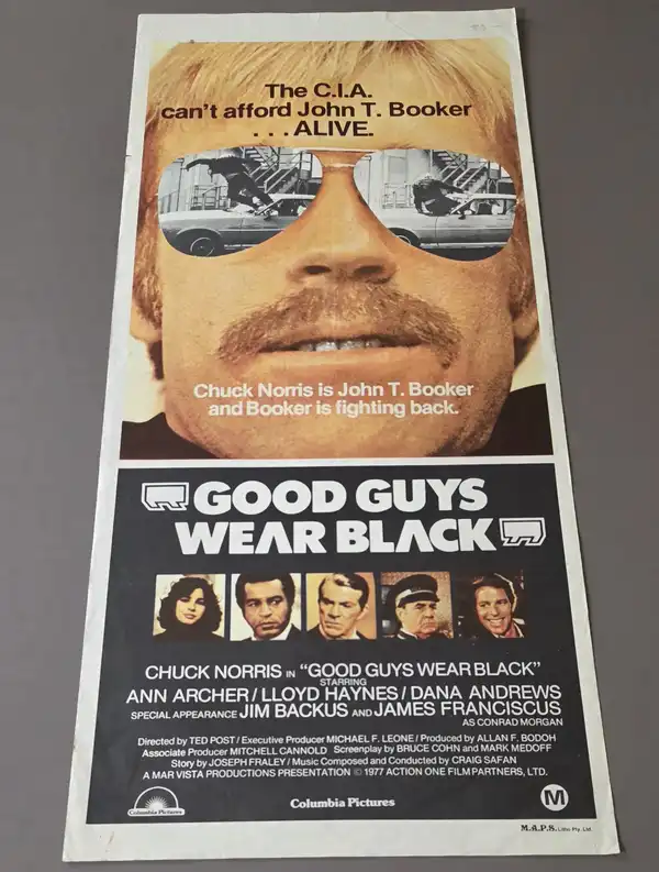 Good Guys Wear Black 1978 Australian Daybill Poster Chuck Norris Original