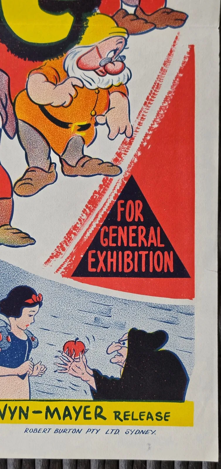 Snow White Seven Dwarfs 1960s Original Australian Daybill Disney Movie Poster — photo 7