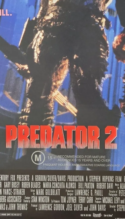 Predator 2 1990 Original Australian Daybill Movie Poster Danny Glover Alien – photo 7