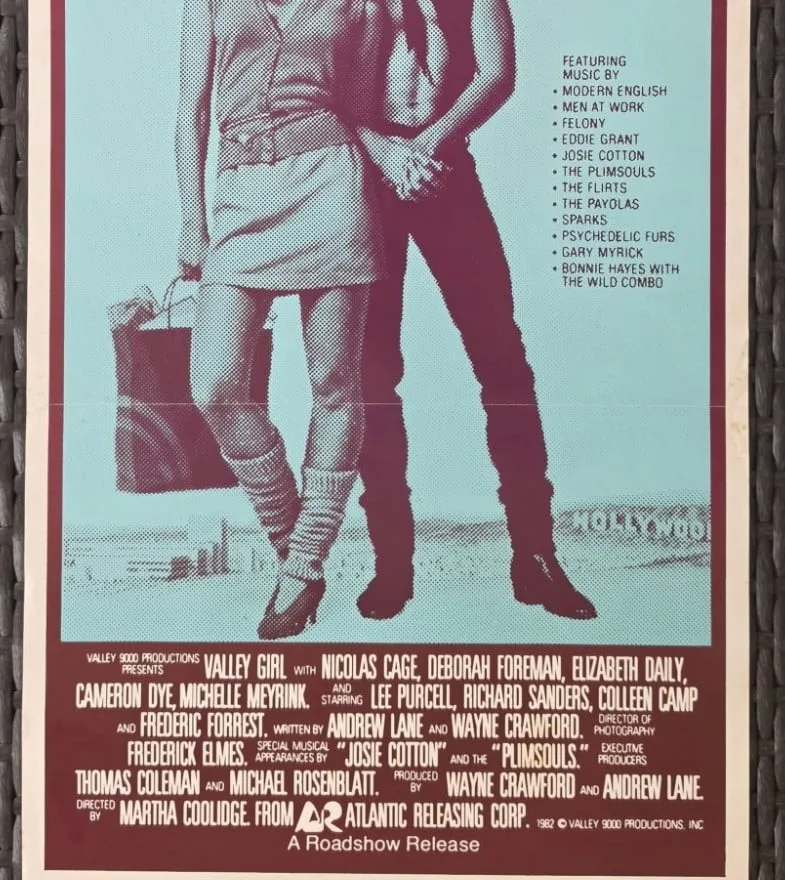 Valley Girl 1983 Original Australian Daybill Movie Poster Nicolas Cage 80s – photo 5