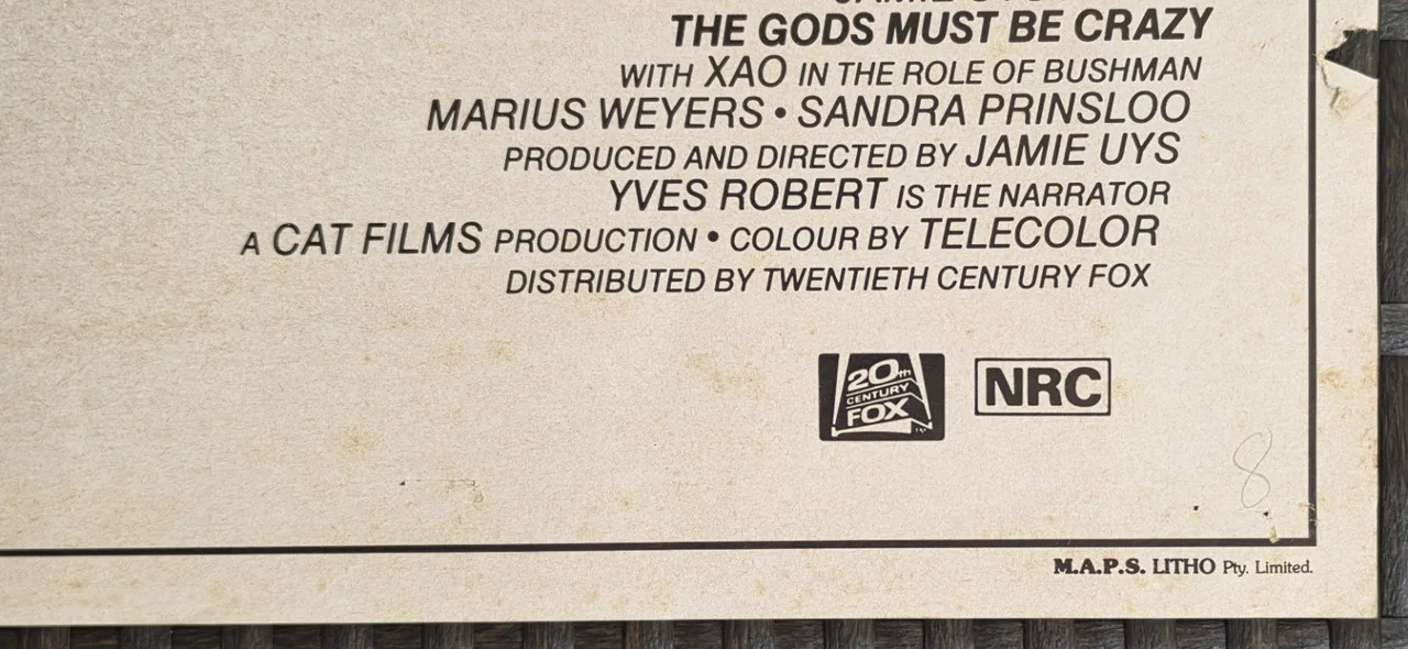 The Gods Must Be Crazy 1980 Original Australian Daybill Cult Comedy Adventure G – photo 3