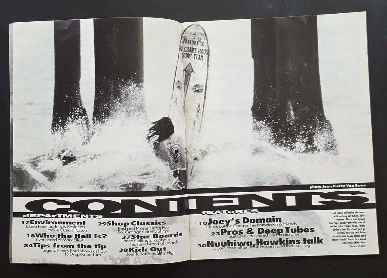 1993 Cross Step Vol. 1 No. 1 First Issue Surf Magazine Joey Hawkins VG Bag+Board – photo 4