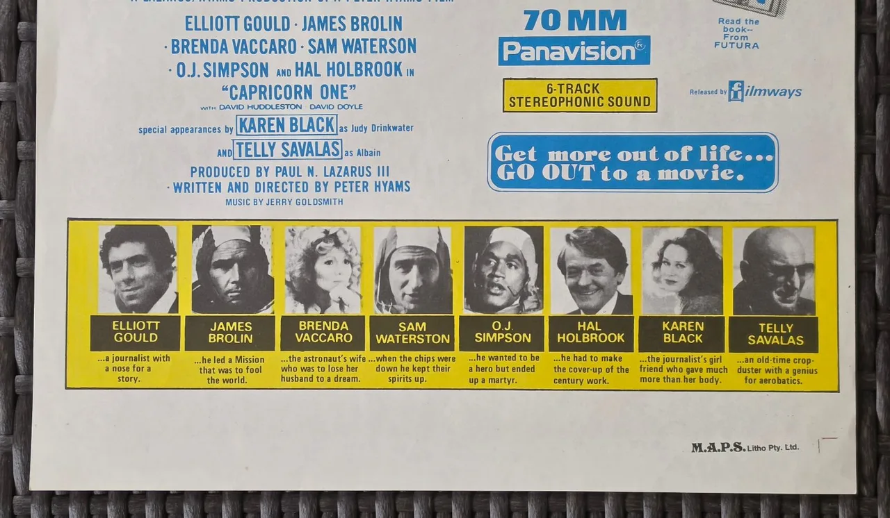Capricorn One 1978 Original Australian Daybill Movie Poster Elliott Gould – photo 3