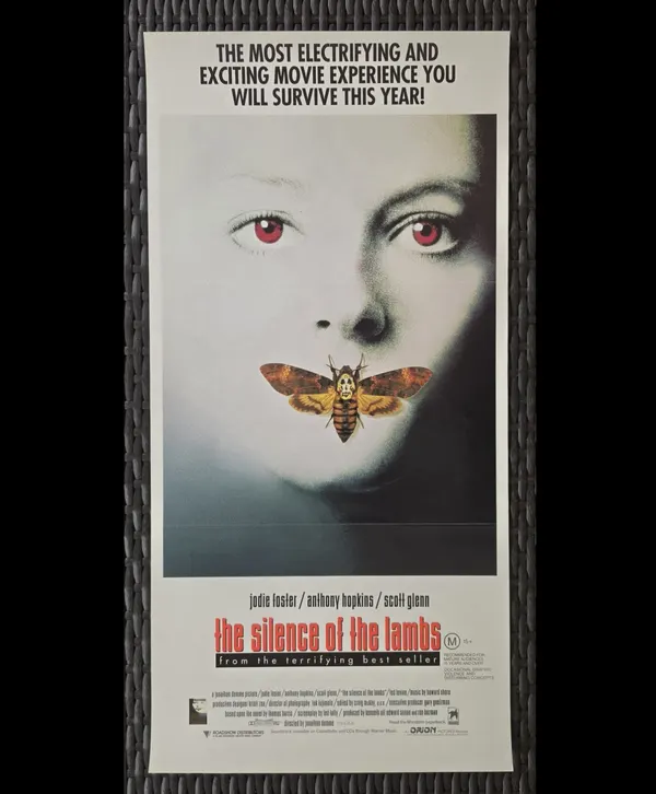 The Silence of the Lambs 1991 Original Australian Daybill Poster Anthony Hopkins