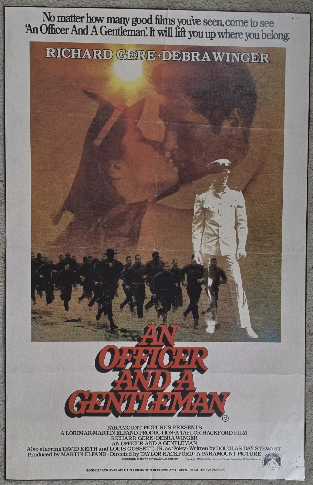 An Officer and a Gentleman 1982 Original Australian One Sheet Richard Gere – photo 2