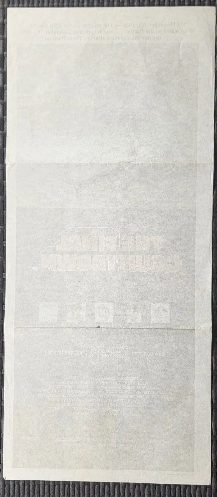 The Final Countdown 1980 Original Australian Daybill Poster Sci-Fi War E – photo 7
